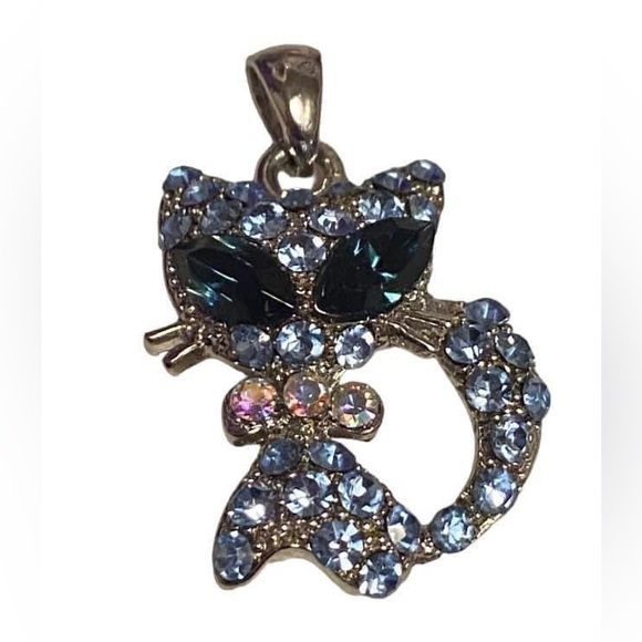 Jewelry - Crystal Kitty Cat Pendant Necklace #4098